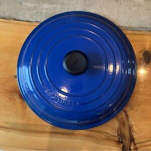 Le Creuset Blue Round LID ONLY #30 Cast Iron Dutch Oven
